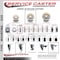 Service Caster 4'' Nylon Wheel Swivel 7/16'' Grip Ring Stem Caster Total Lock Brake SCC-GRTTL20S414-NYS-716138 - alternate 4